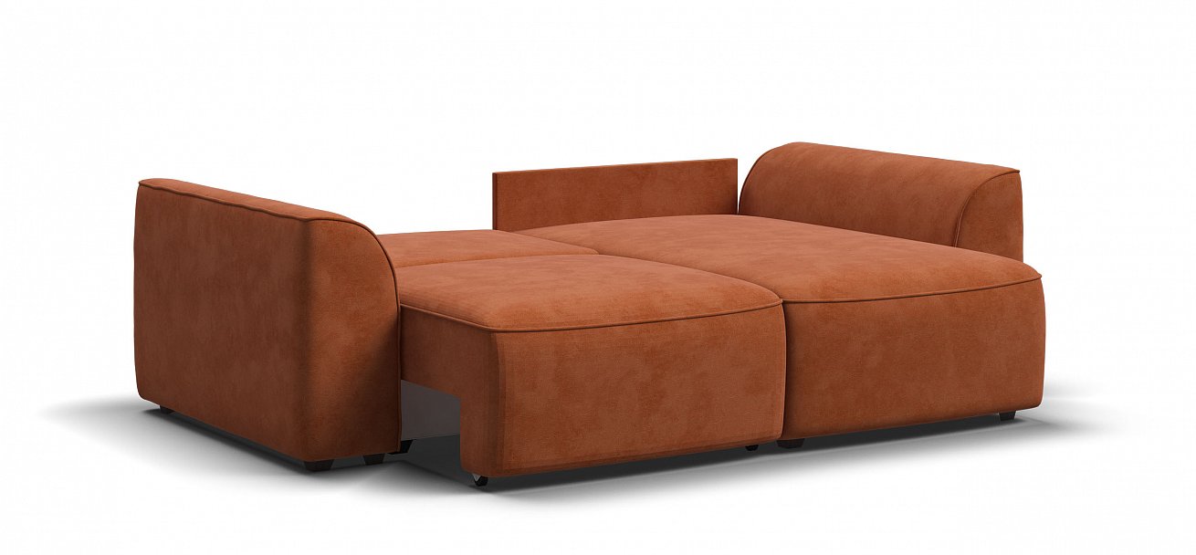Угловой диван Кинг Модуль велюр Алькантара оранж