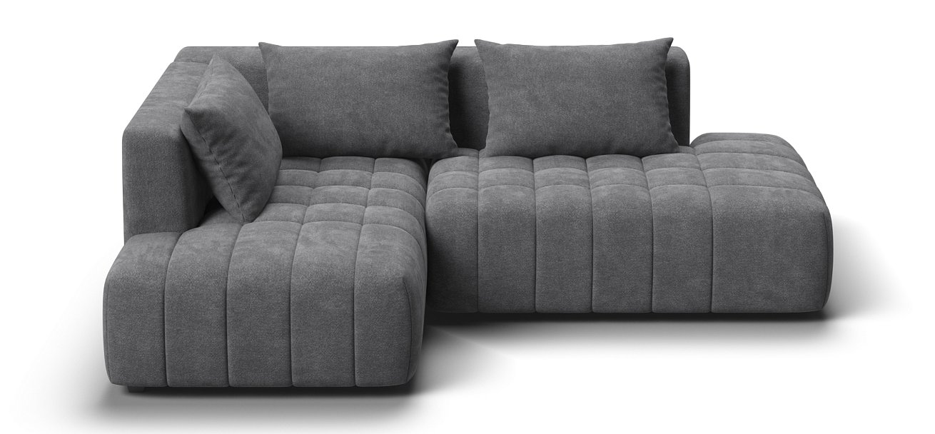 Угловой диван левый Босс Твин Шенилл Клауд графит