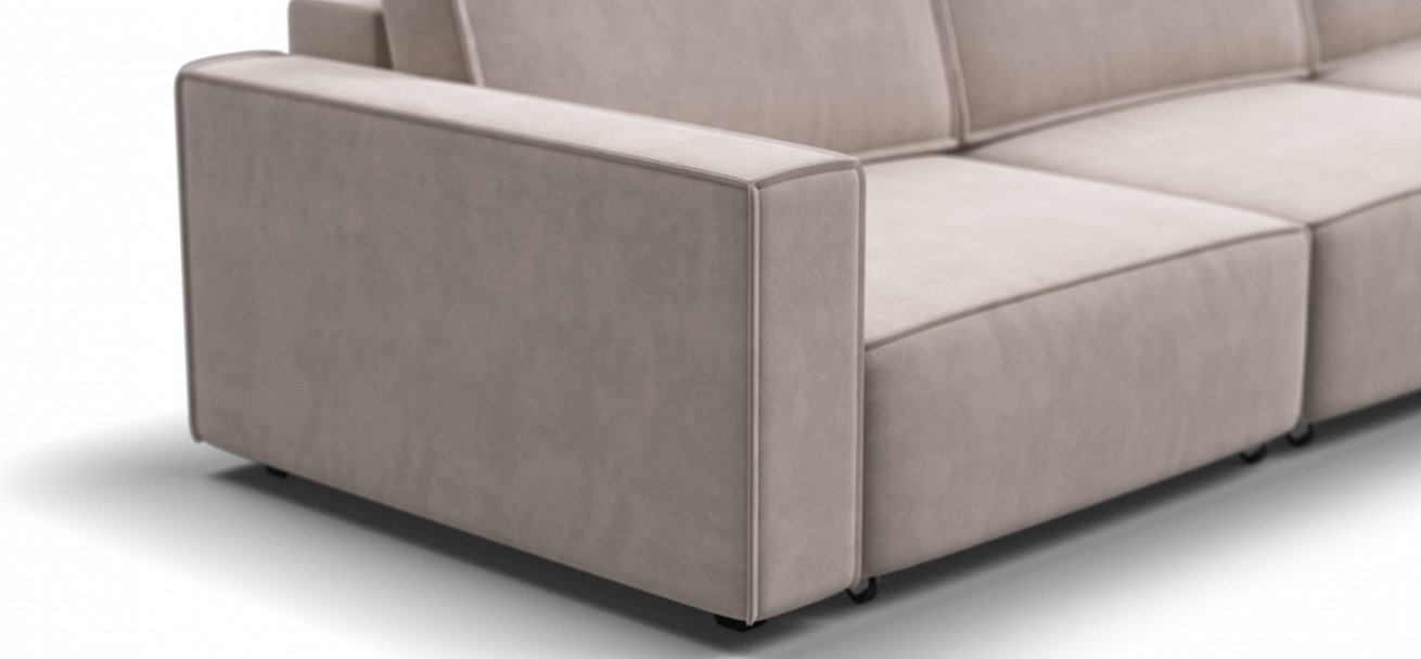 Угловой диван Босс Софт Модуль Макс велюр Монолит латте