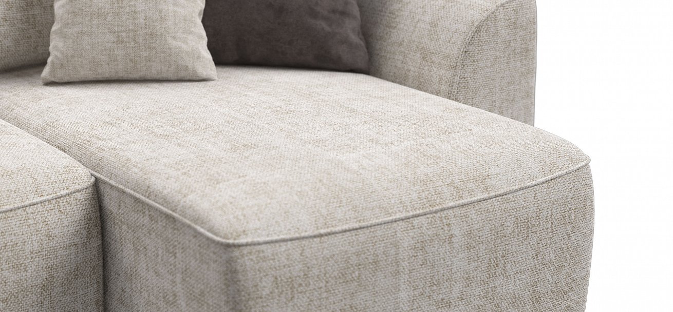 П-образный диван Кинг Модуль Шенилл Смарт кварц