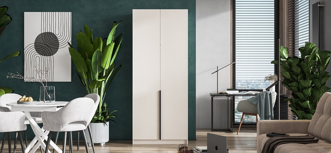 Рим 90 шкаф распашной 2Д 01 Кашемир