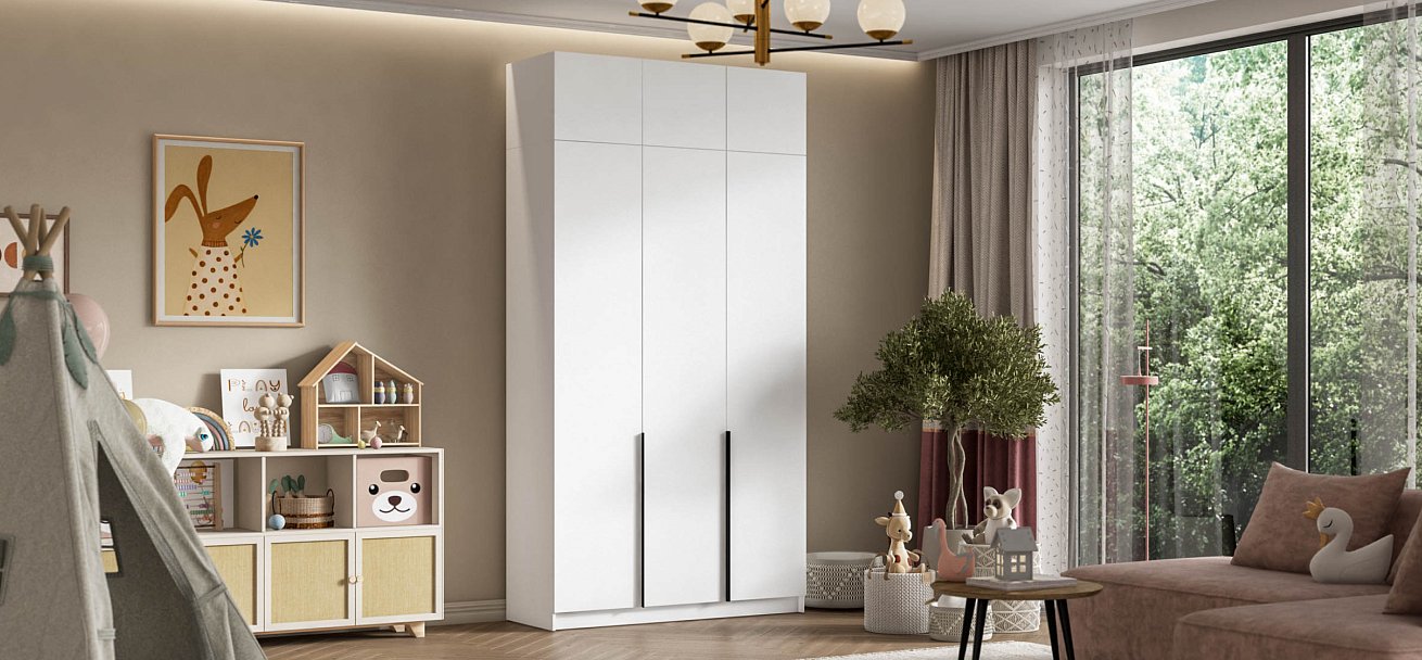 Антресоль 135 3Д Белый