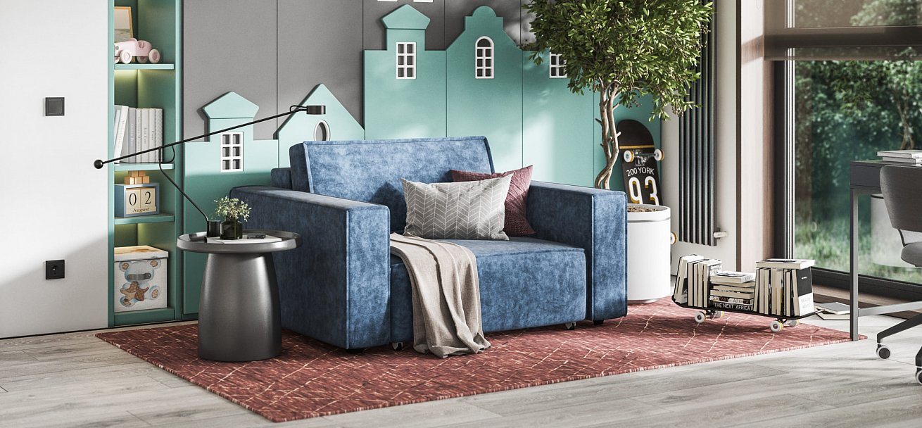 Кресло Босс Софт Модуль велюр Роял синий