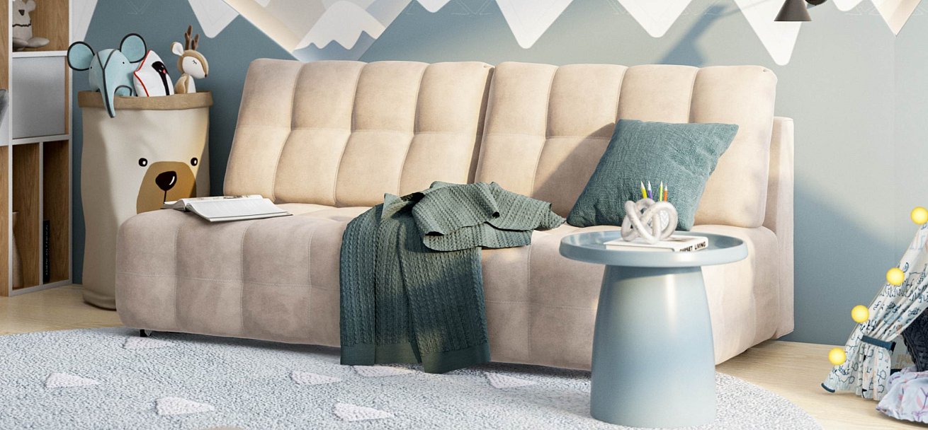 Диван Босс Мини велюр Монолит латте