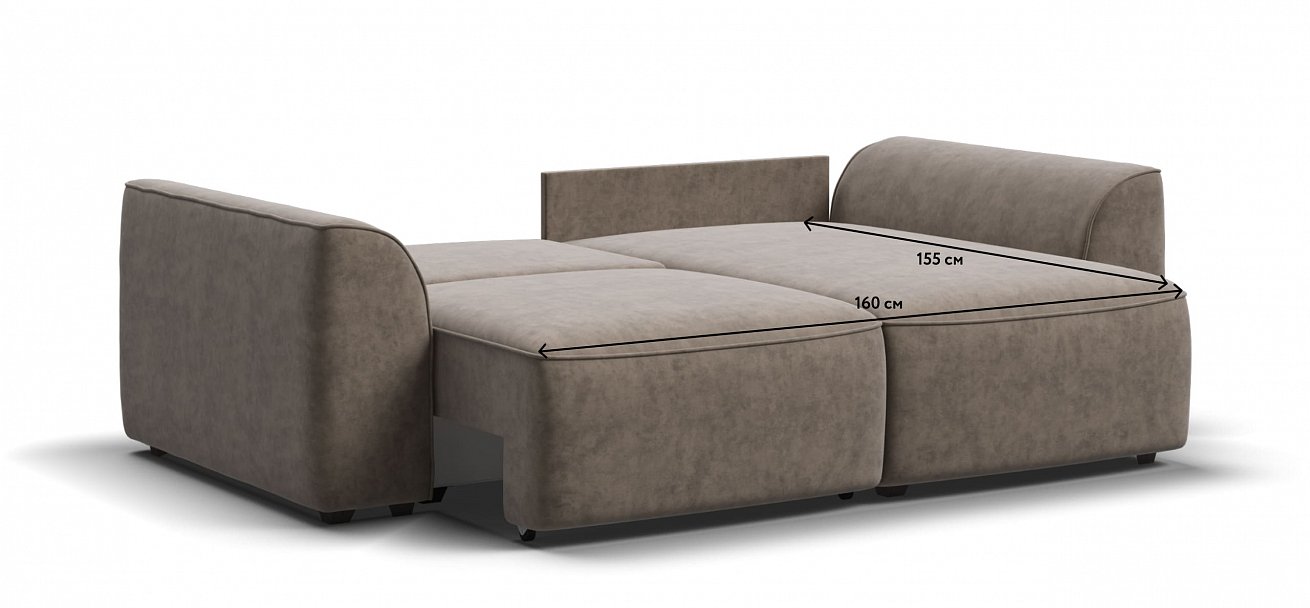 Угловой диван Кинг Модуль велюр Роял тауп