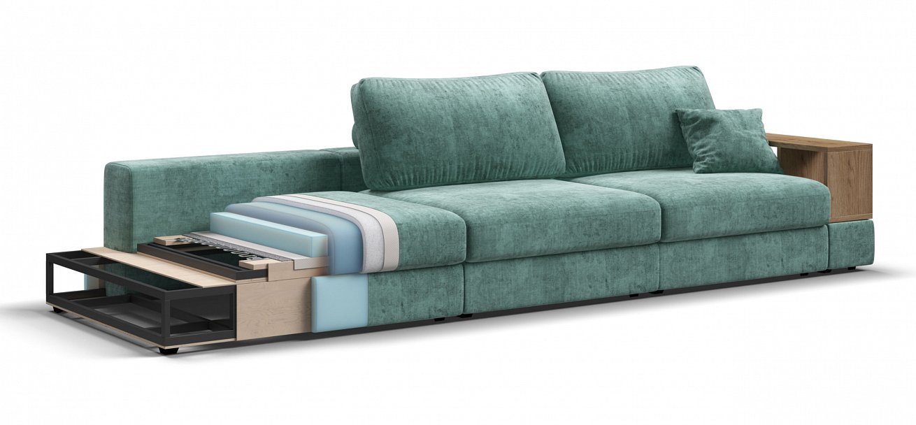 Диван-кровать Босс Модуль Макс Шенилл Глосс минт