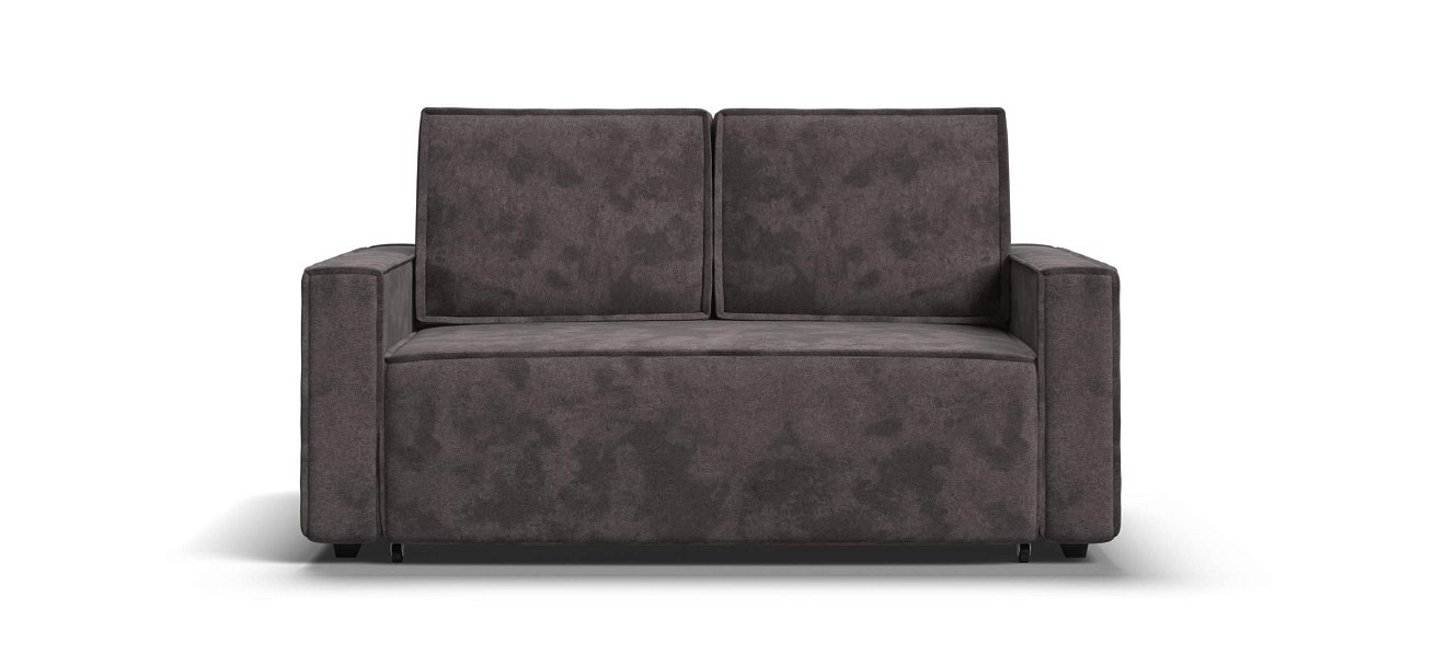 Диван Норд двухместный велюр Алькантара серый