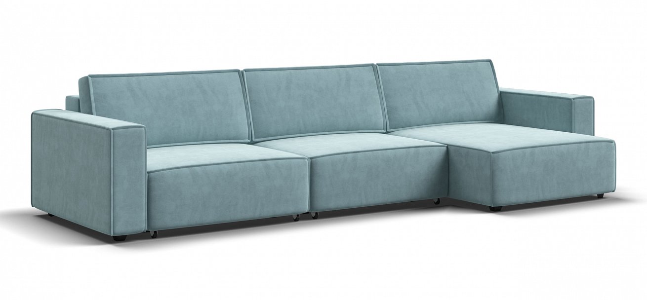 Угловой диван Босс Софт Модуль Макс велюр Монолит аква