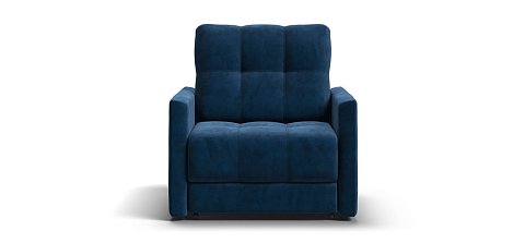 Босс Лофт кресло-кровать велюр Монолит синий 1