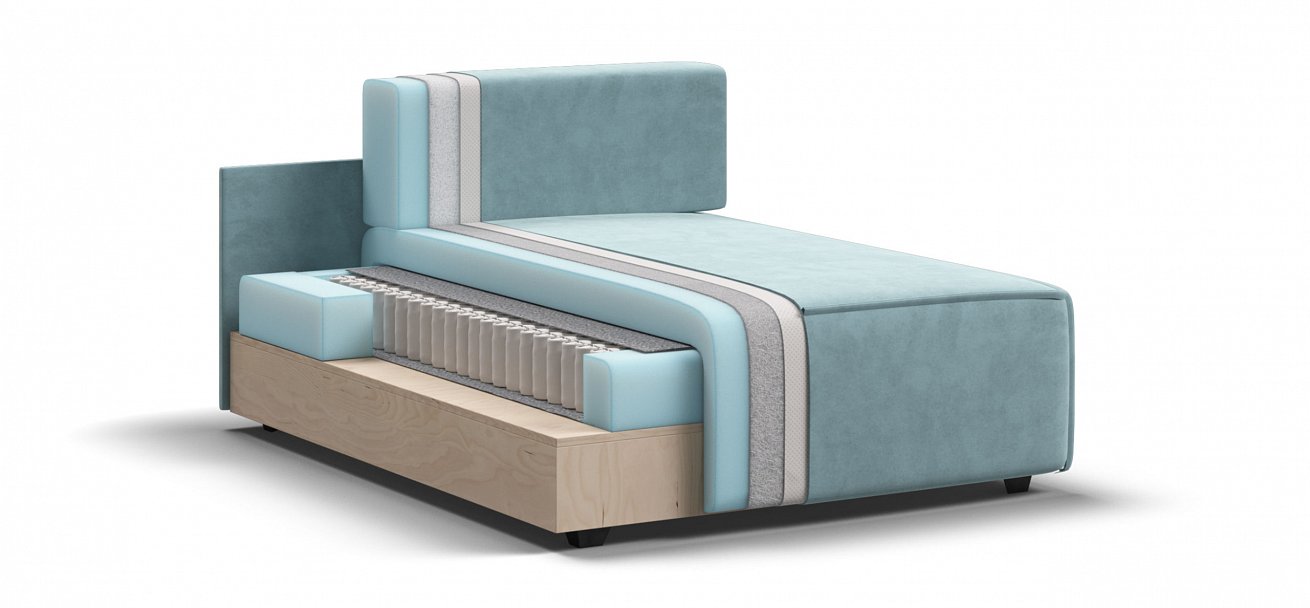 Босс Софт Модуль оттоманка велюр Монолит аква