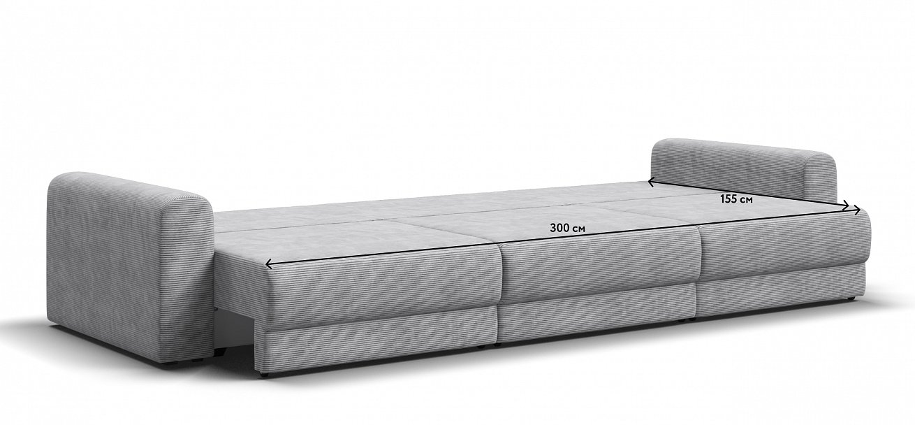 Модульный диван Ричмонд Модуль Макс Вельвет Корд серый