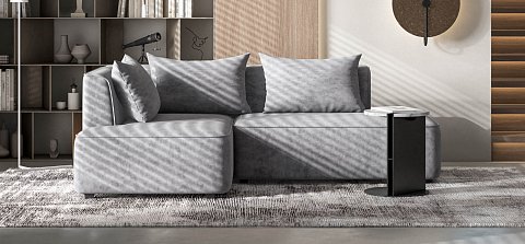 Угловой диван левый Кинг Твин велюр Роял агат 2