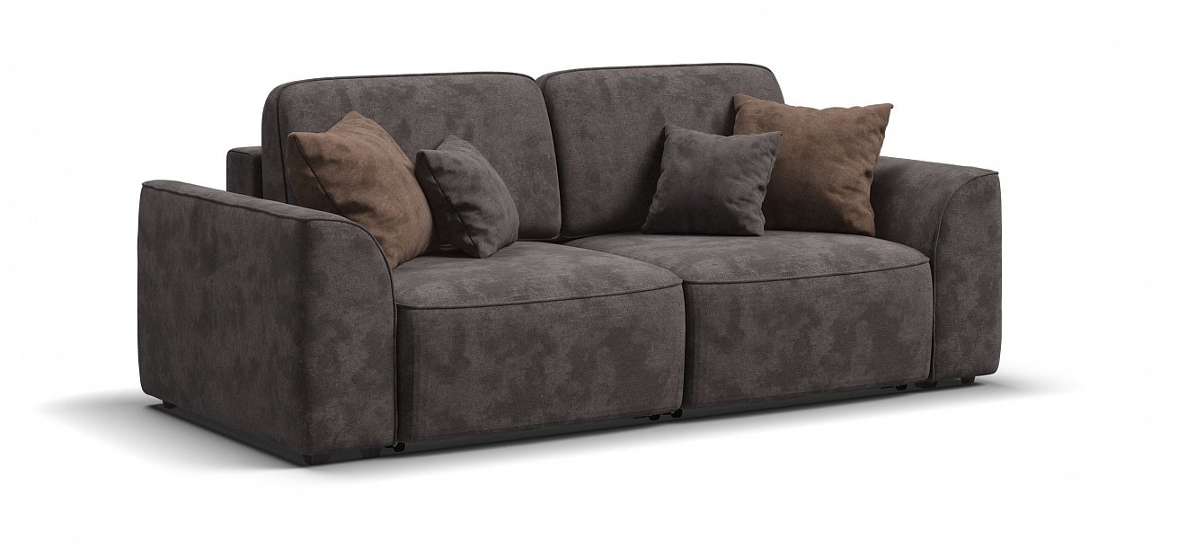 Диван Кинг Модуль велюр Алькантара серый