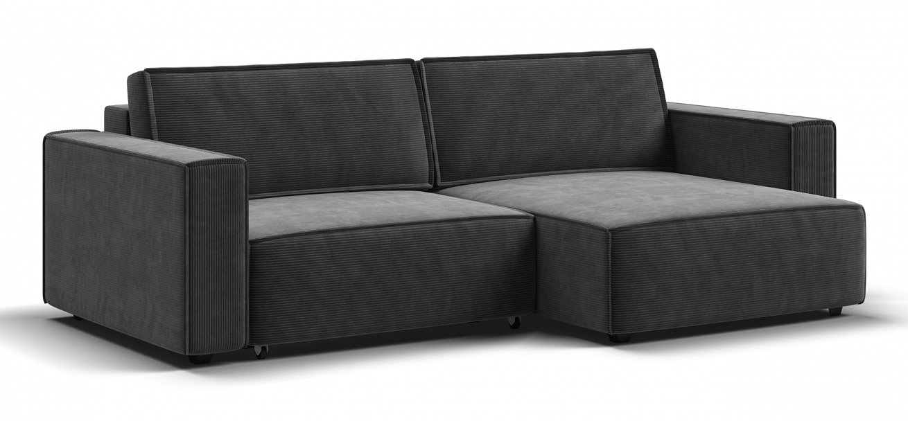 Угловой диван Босс Софт Модуль Вельвет Корд графит
