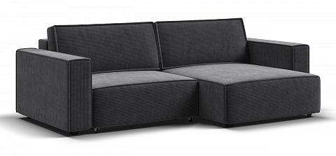 Угловой диван Босс Софт Модуль Вельвет Корд графит 1