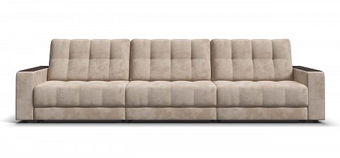 Диван Босс Гранд велюр Алькантара пепел 1