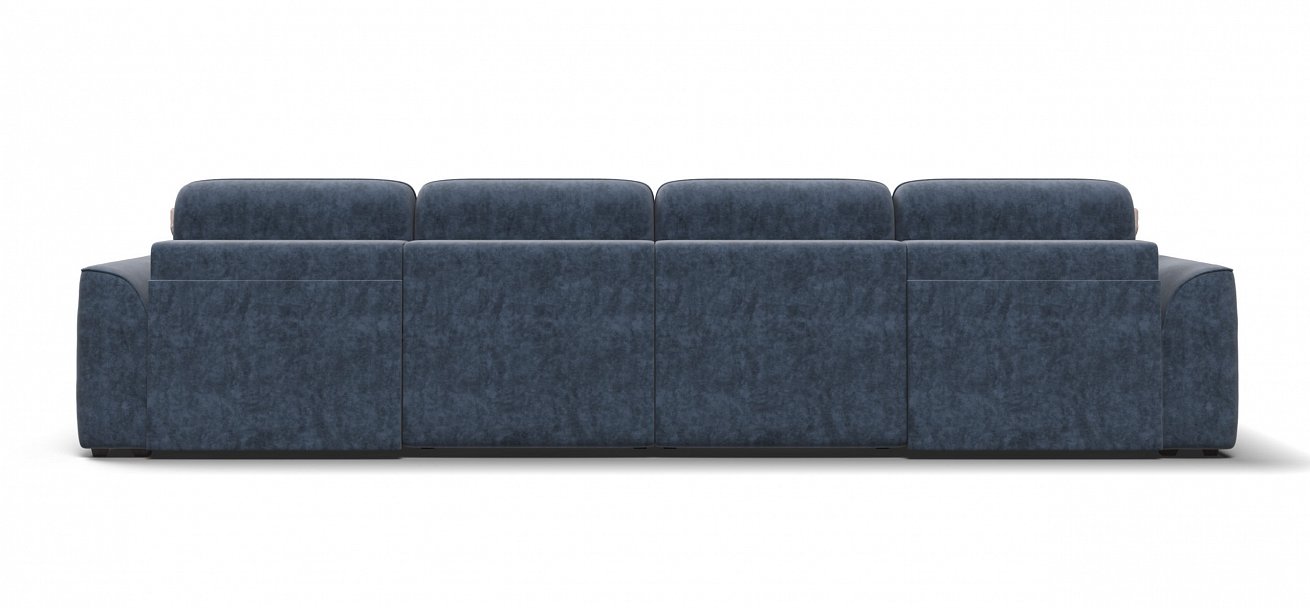 П-образный диван Кинг Модуль велюр Роял синий