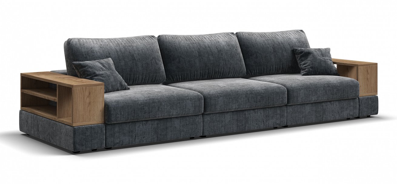 Диван-кровать Босс Модуль Макс Шенилл Глосс карбон