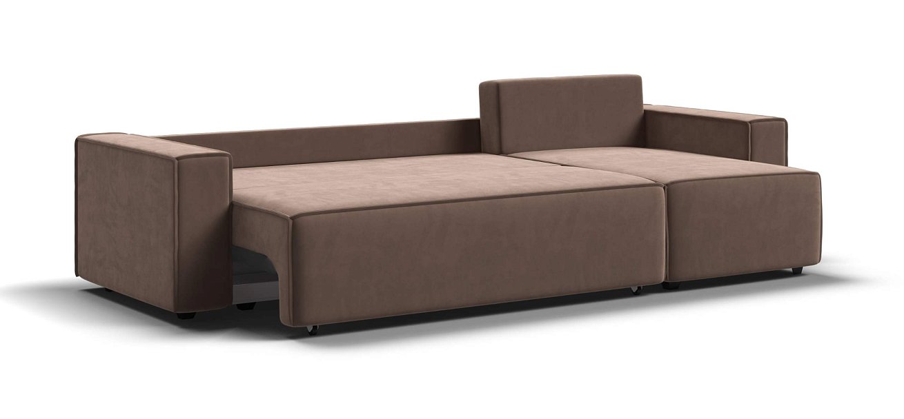 Угловой диван Норд велюр Монолит мокко