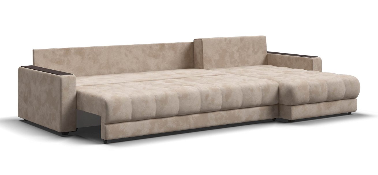 Угловой диван Босс Макс велюр Алькантара пепел