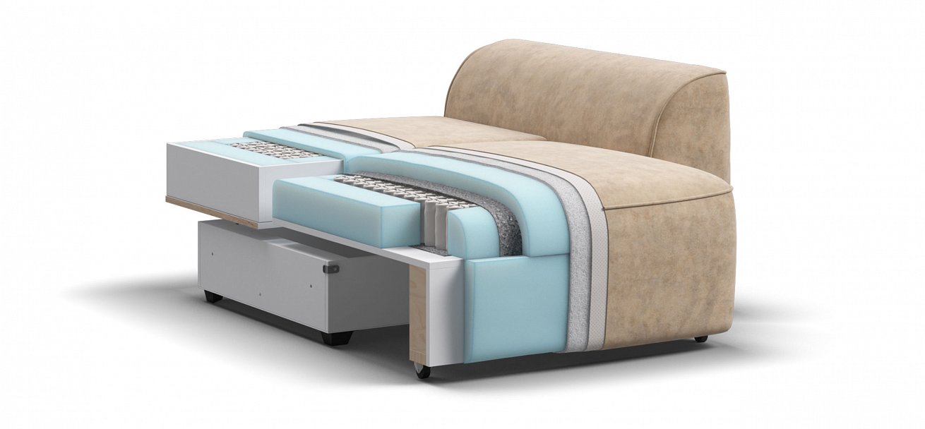 Кресло Кинг Модуль велюр Роял шампань