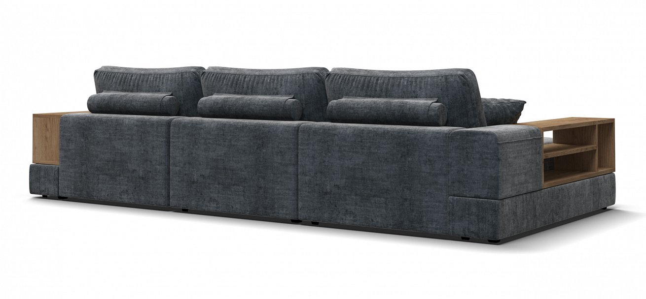 Угловой диван-кровать Босс Модуль ХЛ Шенилл Глосс карбон