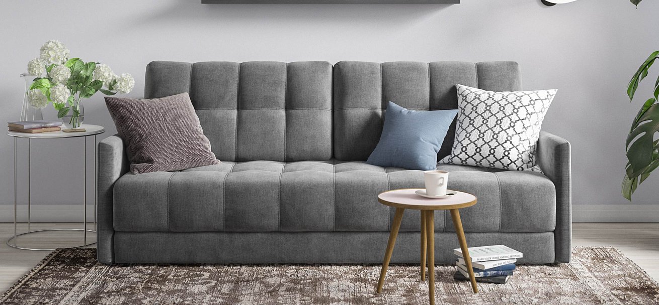 Диван Босс Лофт велюр Монолит серый