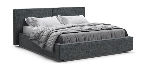 Норд Кровать+ПМ 160*200 Шенилл Смарт серый 1