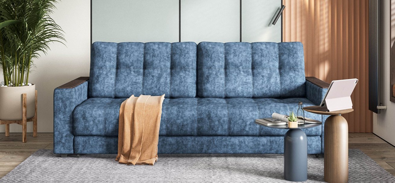 Диван Босс велюр Роял синий