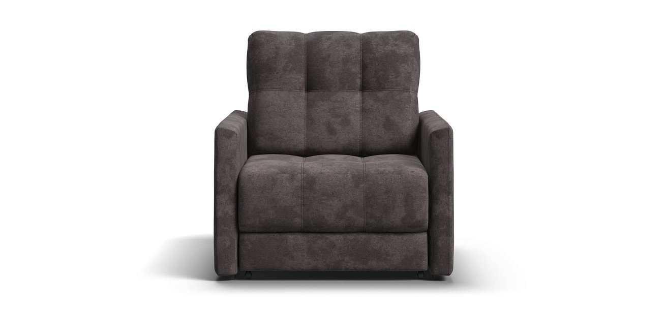 Босс Лофт кресло-кровать велюр Алькантара серый