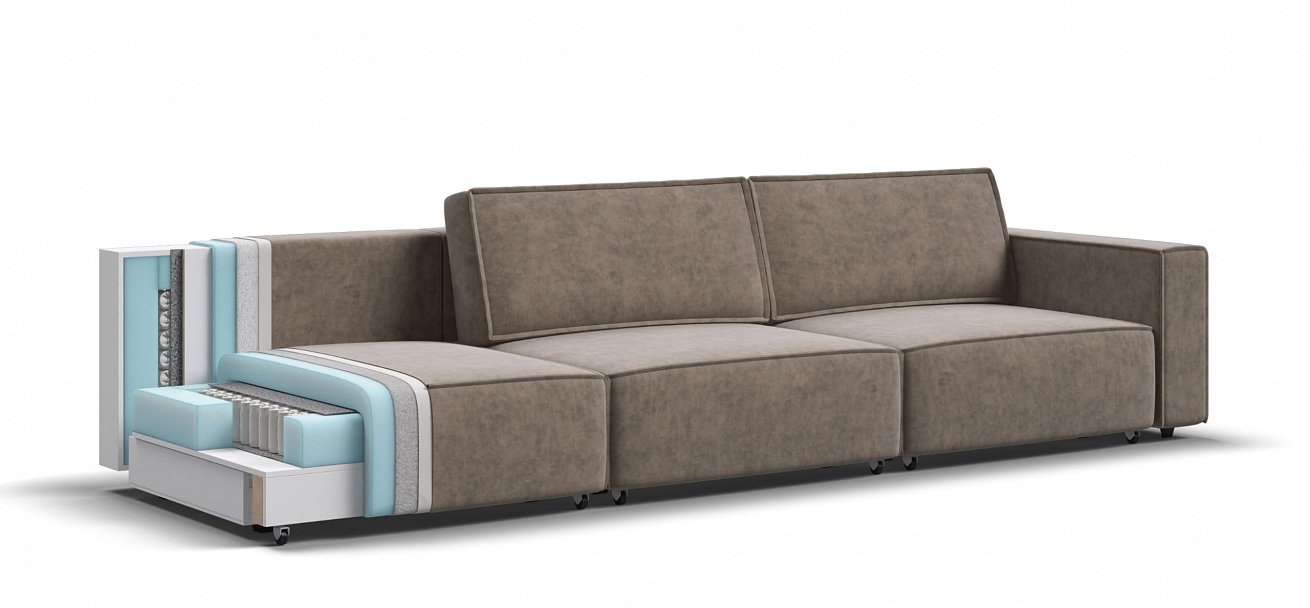 Диван Босс Софт Модуль Макс велюр Роял тауп