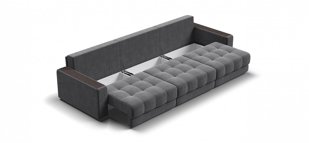 Диван Босс Гранд велюр Монолит серый