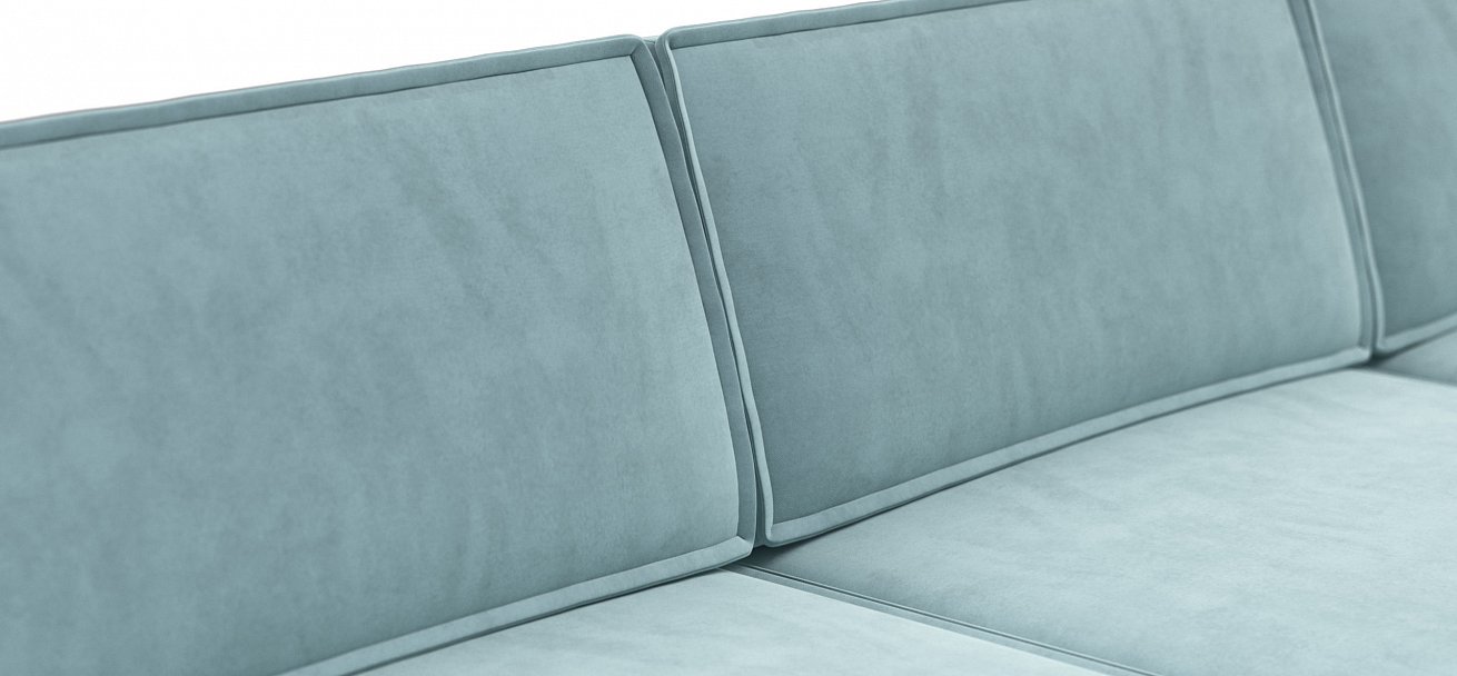 П-образный диван Босс Софт Модуль велюр Монолит аква