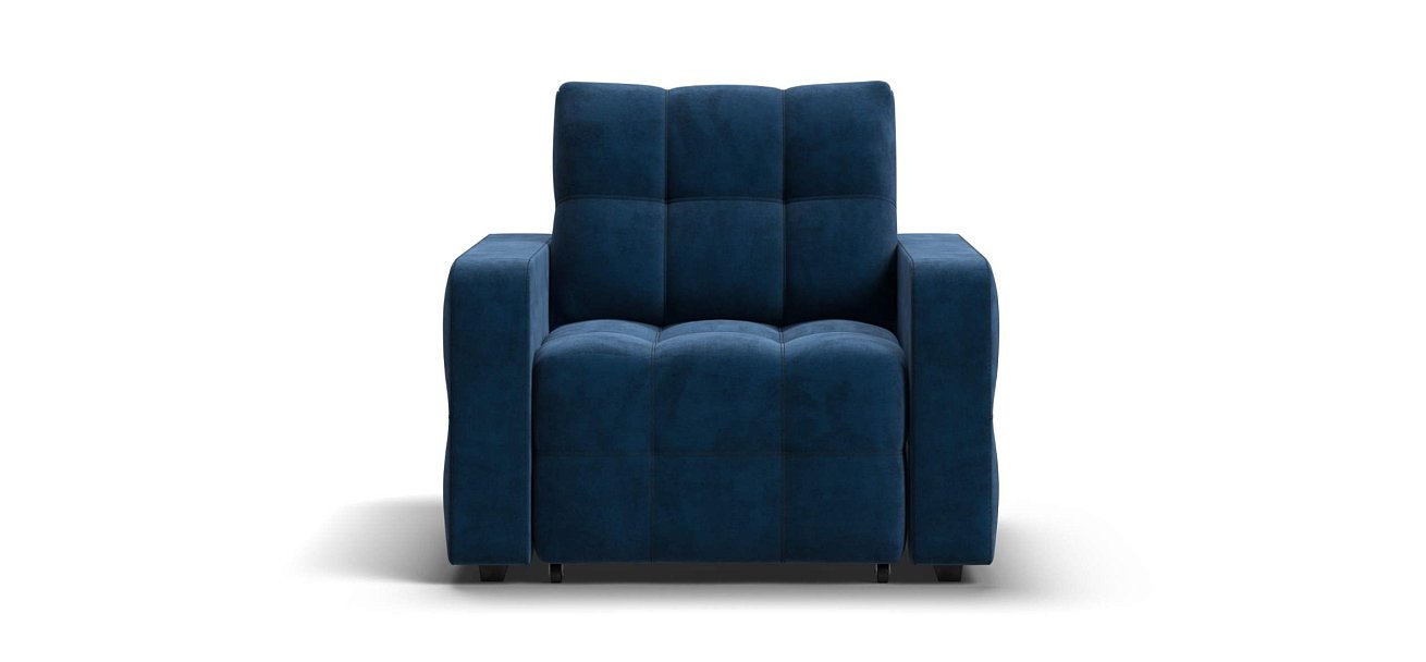 Денди кресло-кровать велюр Монолит синий