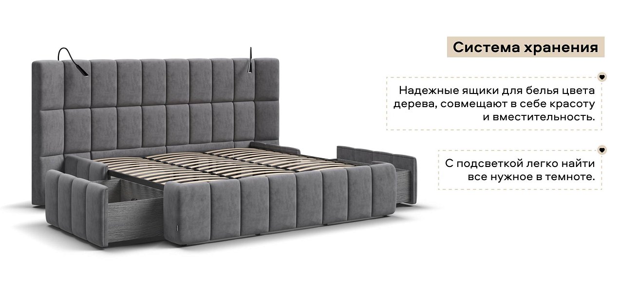 Босс ХО Кровать 180*200 велюр Роял агат