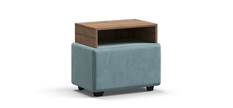 Тумба Босс велюр Монолит аква, Орех селект 1