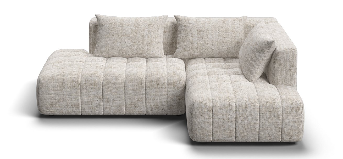 Угловой диван правый Босс Твин Шенилл Смарт кварц