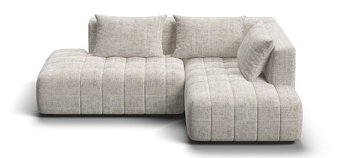 Угловой диван правый Босс Твин Шенилл Смарт кварц 1