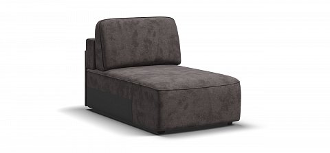 Кинг Модуль оттоманка велюр Алькантара серый 1