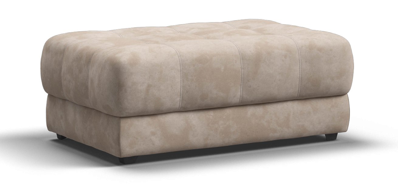 Босс пуф велюр Алькантара пепел