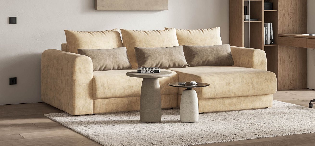 Модульный угловой диван Ричмонд Модуль велюр Роял шампань