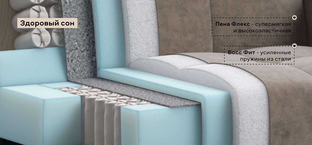 Босс Слип кресло-кровать велюр Роял тауп