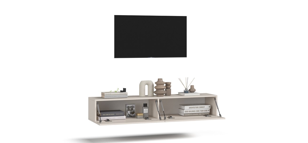 ТВ Тумба Босс Стандарт 140 Кашемир серый