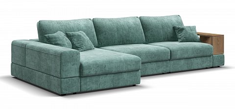 Угловой диван-кровать Босс Модуль ХЛ Шенилл Глосс минт 1