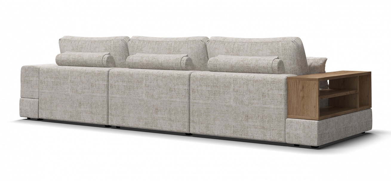 Угловой диван-кровать Босс Модуль ХЛ Шенилл Смарт кварц