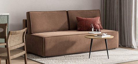 Диван Норд мини велюр Монолит мокко 2