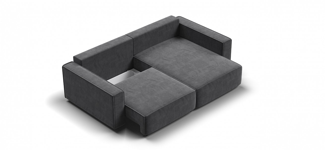 Угловой диван Босс Софт Модуль Вельвет Корд графит