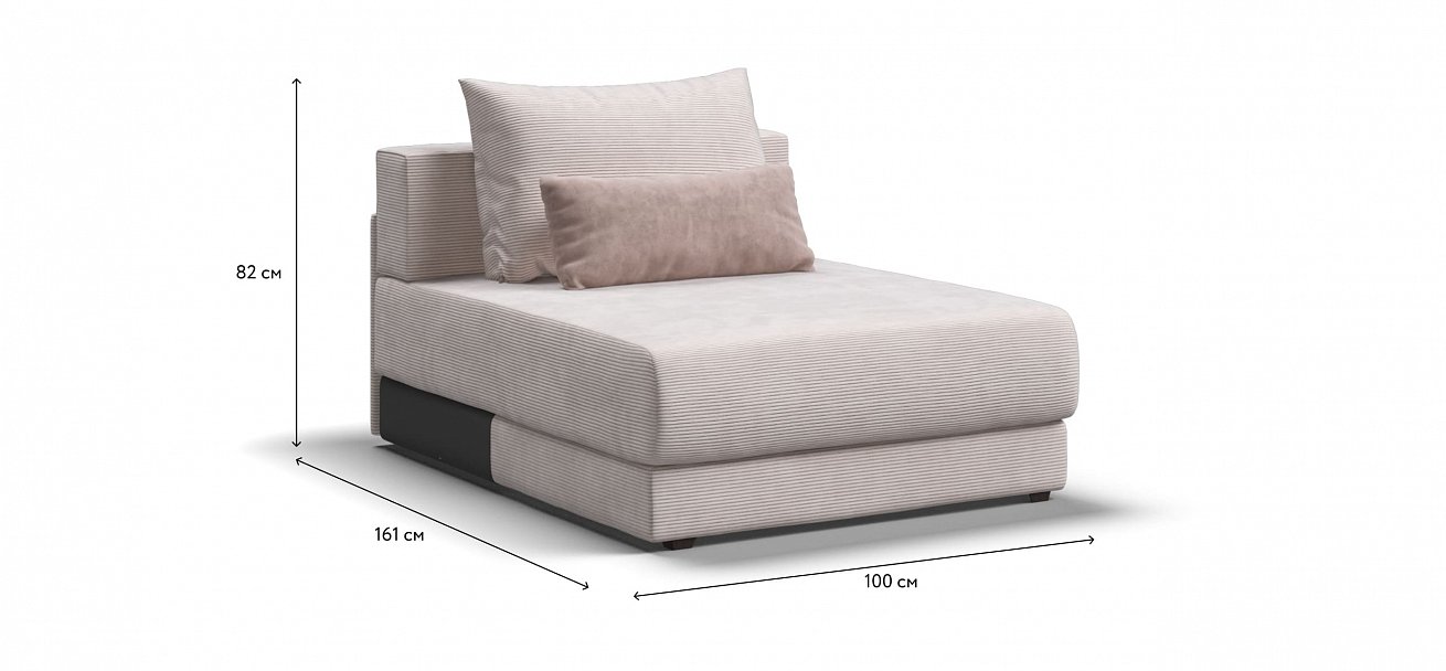 Ричмонд Модуль оттоманка Вельвет Корд бежевый