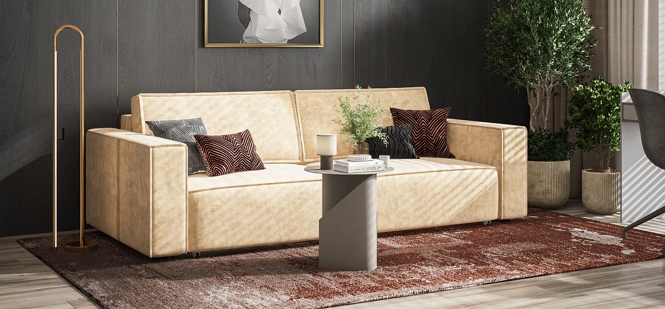 Диван Босс Софт Модуль велюр Роял шампань