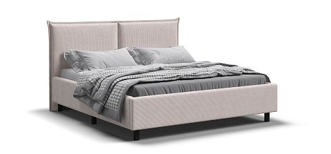 Лео Кровать 160*200 Вельвет Корд бежевый 1